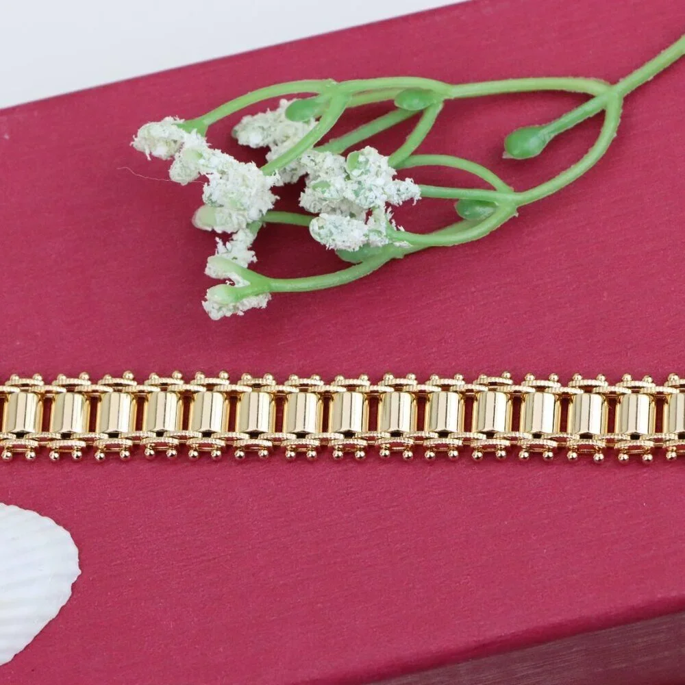 "Elegant Rose Gold Plated Bracelet with Geometric Bar Design,XPBL0910 - Picture 12 of 12